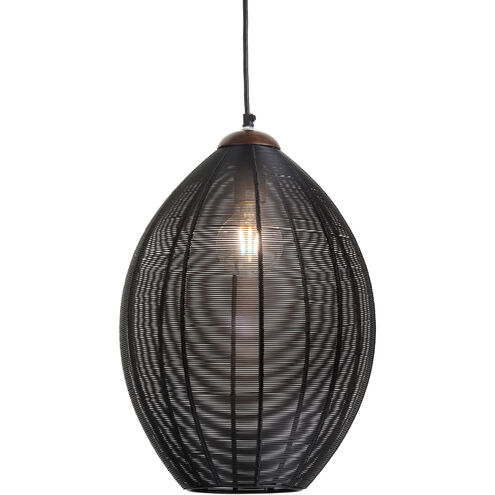 Jule 1 Light Black / Brown Pendant Ceiling Light